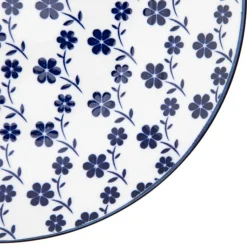 Outlet Talerz Navia Deserowy Granatowy W Kwiatuszki 19 Cm Naczynia Ogródowe I Piknikowe