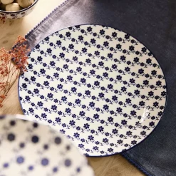 Flash Sale Talerz Navia Obiadowy Granatowy W Kwiatuszki 27 Cm Naczynia Ogródowe I Piknikowe