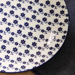 Flash Sale Talerz Navia Obiadowy Granatowy W Kwiatuszki 27 Cm Naczynia Ogródowe I Piknikowe