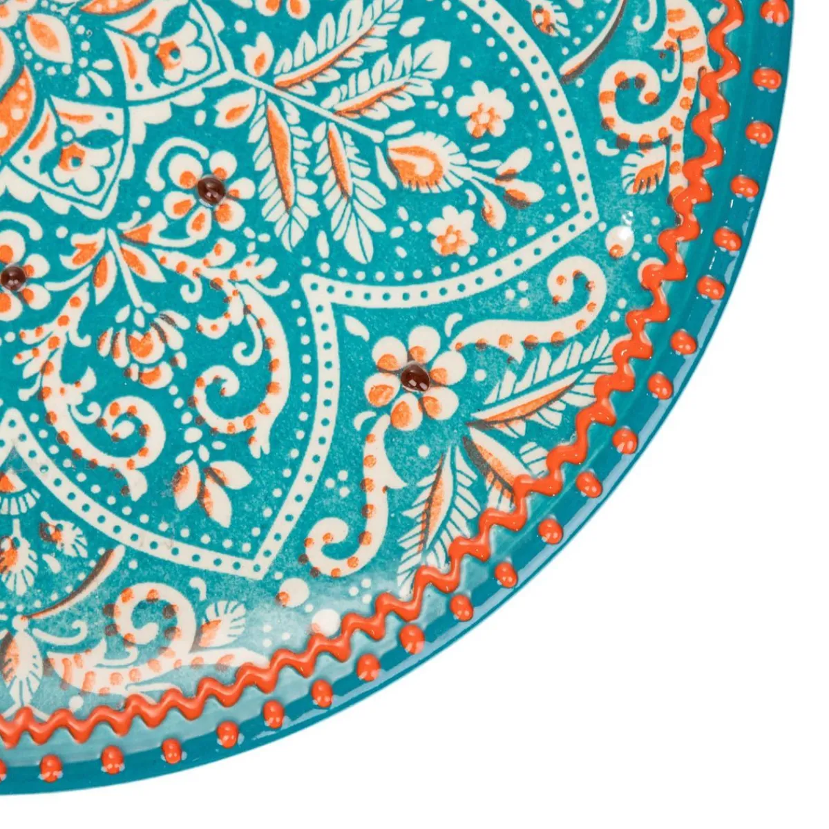 Best Sale Talerz Sandos Turkusowo-Pomaranczowy 27 Cm Talerze