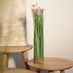 Online Trawa Polly Z Rozowymi Kwiatuszkami 55 Cm Sztuczne Kwiaty I Rośliny