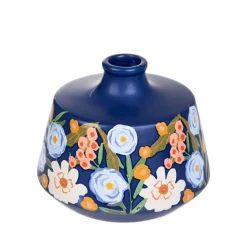 Online Wazon Floral Aura W Kwiaty Granatowy 16X16X13,5 Cm Wazony I Donice