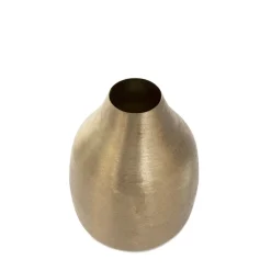 New Wazon Girona Metalowy Zloty 15X15X21 Cm Wazony I Donice