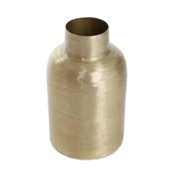 Store Wazon Girona Metalowy Zloty 10X10X18 Cm Wazony I Donice