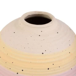 New Wazon Maasai Ceramiczny W Kolorowe Pasy 14X14X26 Cm Wazony I Donice