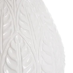 Clearance Wazon Natto Ceramiczny Z Tloczeniami Ecru 15X15X24 Cm Wazony I Donice