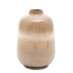 Hot Wazon Soleto Ceramiczny Bezowy 15,5X15,5X22 Cm Wazony I Donice