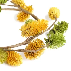 Outlet Wianek Amarelo Z Suszek Zolto-Zielony 15 Cm Sztuczne Kwiaty I Rośliny