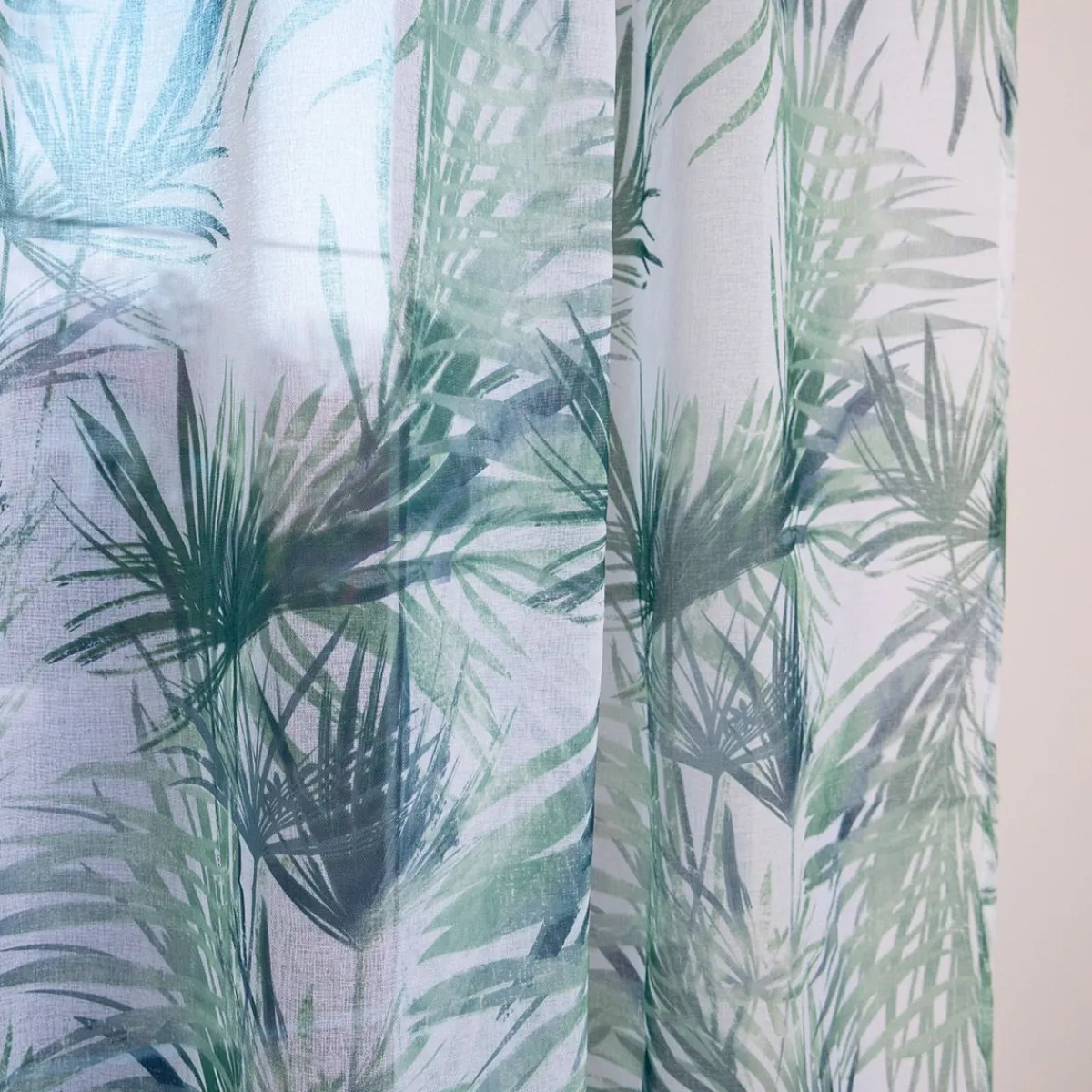 Discount Zaslona Dail W Zielone Liscie 140X250 Cm Zasłony I Firany