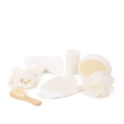 Fashion Zestaw Akcesoriow Do Pielegnacji Ciala Wellness 7 Szt 30X30X6 Cm Szczotki I Gąbki Do Kąpieli