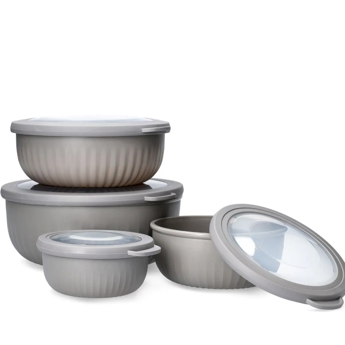 Fashion Zestaw Easy Cook Misek Z Pokrywkami 4 Szt Miski Kuchenne