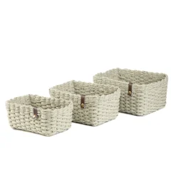 Store Zestaw Koszy Dekoracyjnych Desma 3 Szt. 25X19X12 Cm 22X17X11 Cm 20X15X10 Cm Koszyki Do Łazienki