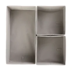 Sale Zestaw Koszy Do Przechowywania Hadria Bezowych 2X6 Cm X 6 Cm X 10 Cm Kosze I Koszyki