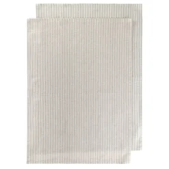 Clearance Zestaw Scierek Kuchennych Monez Domieszka Lnu Bezowo Szarych 2*45X65 Cm Ścierki Kuchenne