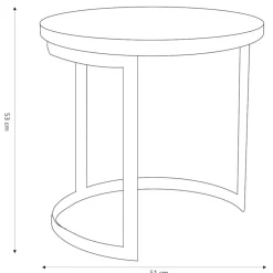 Discount Zestaw Stolikow Kawowych Harvey Drewnianych 53X51/43X43 Cm Stoliki Kawowe
