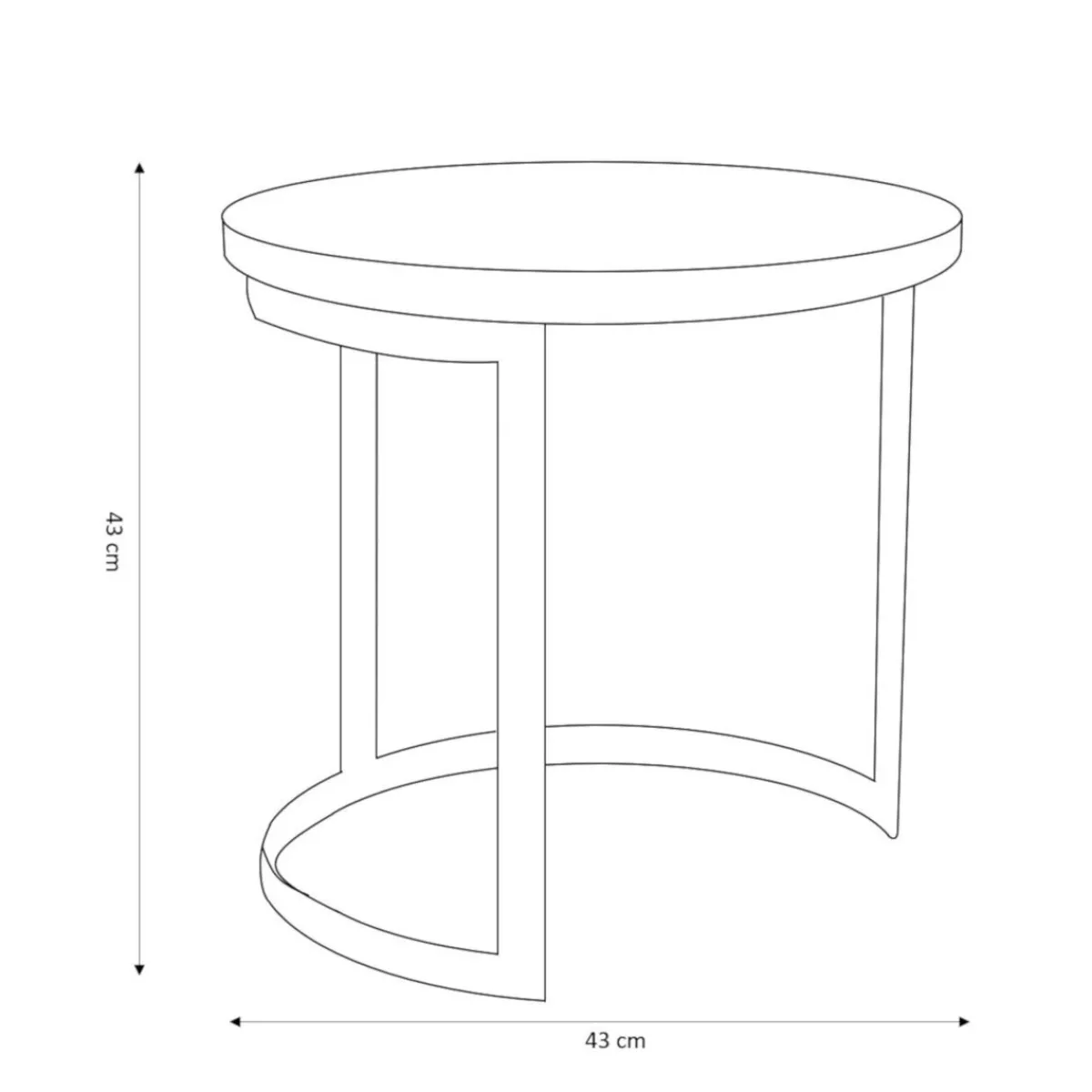 Discount Zestaw Stolikow Kawowych Harvey Drewnianych 53X51/43X43 Cm Stoliki Kawowe