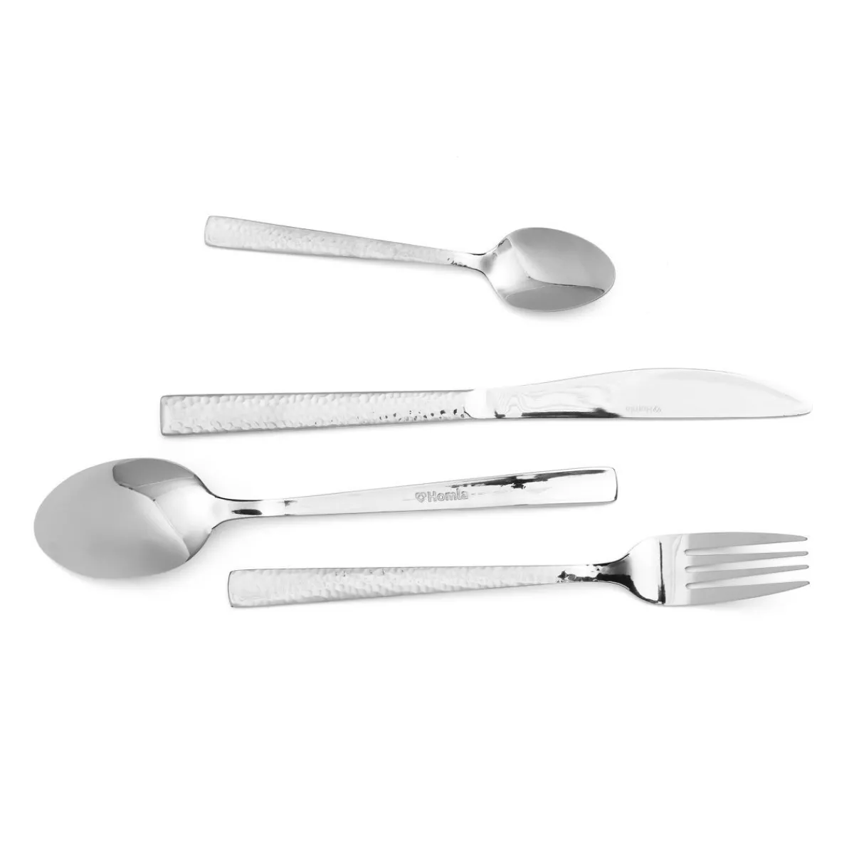 Best Sale Zestaw Sztućców Martello Z Mlotkowana Raczka Srebrne 24 Szt. Zestawy Sztućców