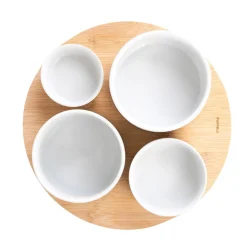 Sale Zestaw Yifan Bialy, Misek Do Serwowania 5 El. 33 Cm Naczynia Ogródowe I Piknikowe